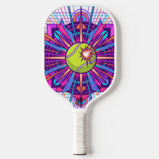 Abstracte geometrische Padel-bal sportillustratie Pickleball Paddle