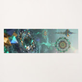 Abstracte geometrische patronen evolueren in een s yogamat (Achterkant (horizontaal))