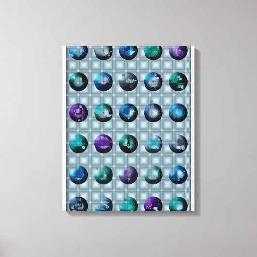 Abstracte Geometrische Patroon Muurkunst Canvas Afdruk (Voorkant)