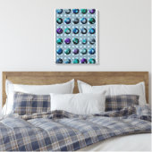 Abstracte Geometrische Patroon Muurkunst Canvas Afdruk (Insitu (Slaapkamer))