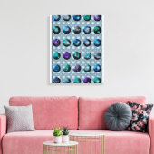 Abstracte Geometrische Patroon Muurkunst Canvas Afdruk (Insitu (Woonkamer))