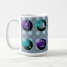 Abstracte geometrische patroon wandklok koffiemok