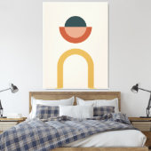 Abstracte geometrische patroonachtergrond canvas afdruk (Insitu (Slaapkamer))