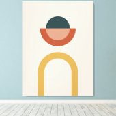 Abstracte geometrische patroonachtergrond canvas afdruk (Insitu (Houten vloer))