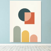 Abstracte geometrische patroonachtergrond canvas afdruk (Insitu (Houten vloer))