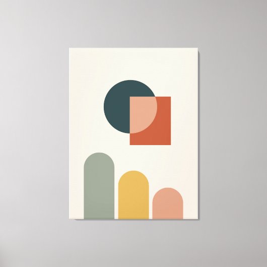 Abstracte geometrische patroonachtergrond canvas afdruk (Voorkant)