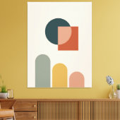 Abstracte geometrische patroonachtergrond canvas afdruk (Insitu (Woonkamer))