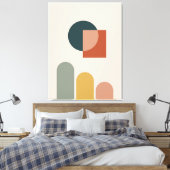 Abstracte geometrische patroonachtergrond canvas afdruk (Insitu (Slaapkamer))