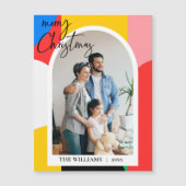 Abstracte geometrische patroonfoto Vrolijk kerstfe (Voorkant)