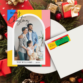 Abstracte geometrische patroonfoto Vrolijk kerstfe