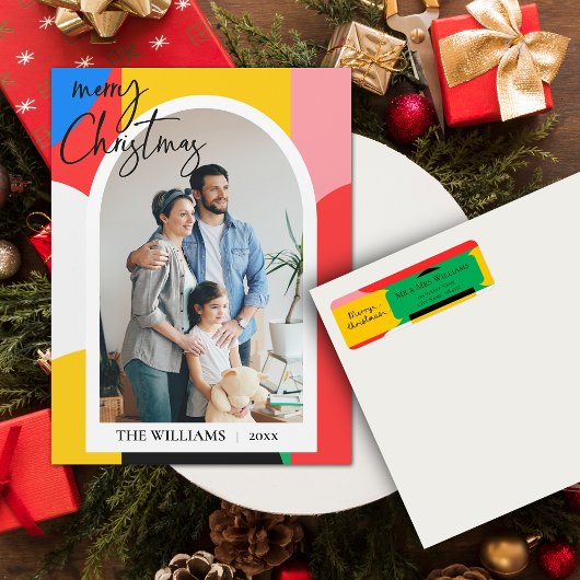 Abstracte geometrische patroonfoto Vrolijk kerstfe