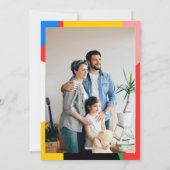 Abstracte geometrische patroonfoto Vrolijk kerstfe Feestdagenkaart (Achterkant)