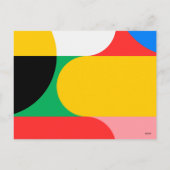 Abstracte geometrische patroonfoto Vrolijk kerstfe Feestdagenkaart (Achterkant)