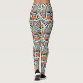 Abstracte geometrische patroonleggings leggings (Achterkant)
