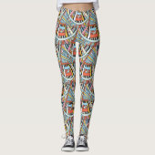 Abstracte geometrische patroonleggings leggings (Voorkant)