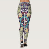 Abstracte geometrische patroonleggings leggings (Achterkant)