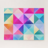 Abstracte geometrische patroonvierkant en driehoek legpuzzel (Horizontaal)