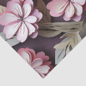 Abstracte geometrische Phlox bloemen Tissuepapier (Detail)