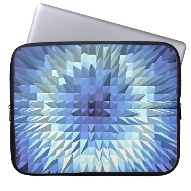 abstracte geometrische poligonale textuur laptop sleeve (Voorkant)
