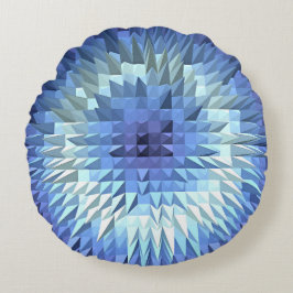 abstracte geometrische poligonale textuur rond kussen