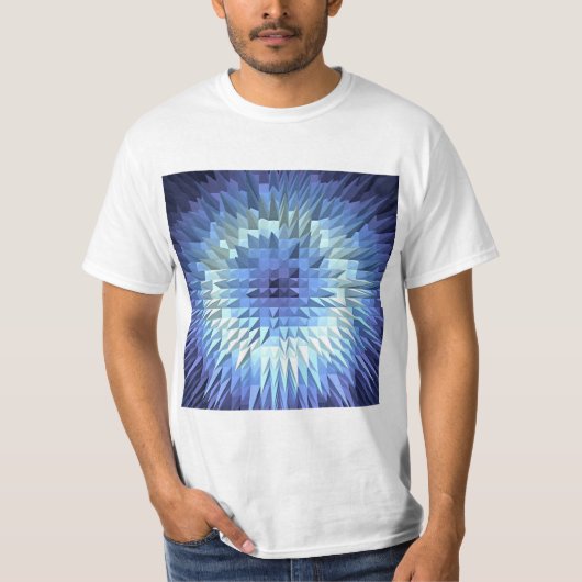 abstracte geometrische poligonale textuur t-shirt (Voorkant)