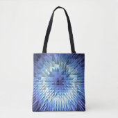 abstracte geometrische poligonale textuur tote bag (Voorkant)