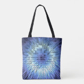 abstracte geometrische poligonale textuur tote bag (Achterkant)