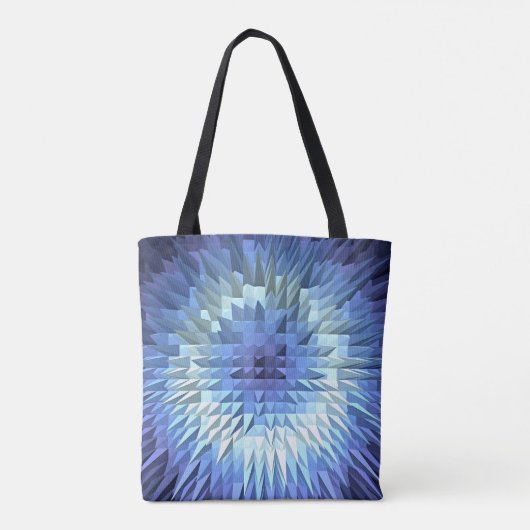 abstracte geometrische poligonale textuur tote bag (Achterkant)