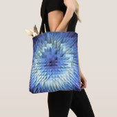 abstracte geometrische poligonale textuur tote bag (Dichtbij)