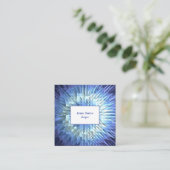 abstracte geometrische poligonale textuur vierkante visitekaartje (Staand voorkant)