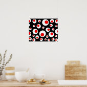 Abstracte geometrische poolcirkels poster (Keuken)