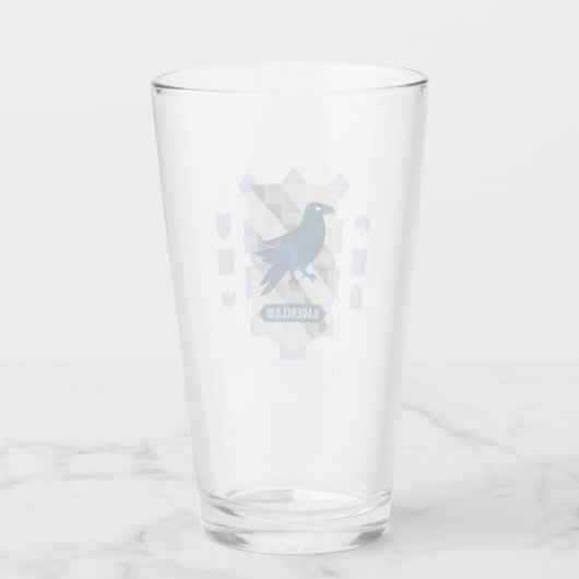 Abstracte geometrische RAVENCLAW™ Crest Glas (Achterkant)