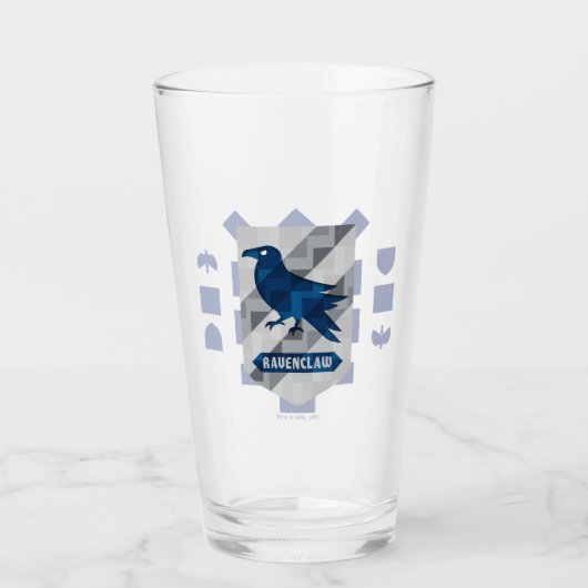 Abstracte geometrische RAVENCLAW™ Crest Glas (Voorkant)