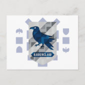 Abstracte geometrische RAVENCLAW™ Crest Uitnodiging Briefkaart (Voorkant)