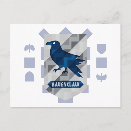 Abstracte geometrische RAVENCLAW™ Crest Uitnodiging Briefkaart (Voorkant)