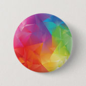 Abstracte geometrische regenboogButton Ronde Button 5,7 Cm (Voorkant)