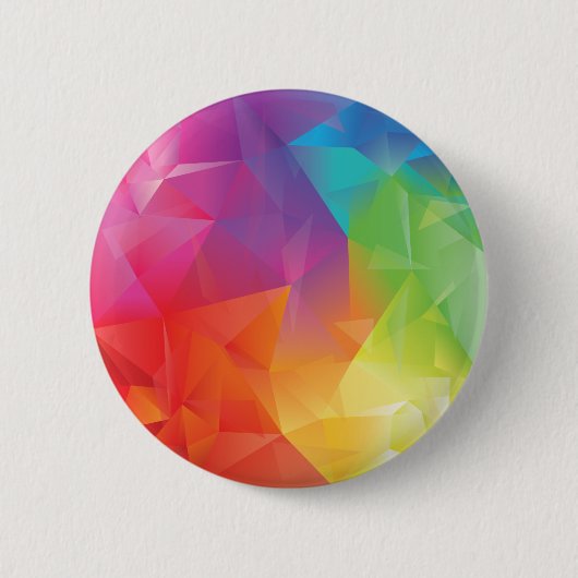 Abstracte geometrische regenboogButton Ronde Button 5,7 Cm (Voorkant)