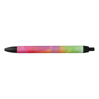 Abstracte geometrische regenboogpen zwarte inkt pen