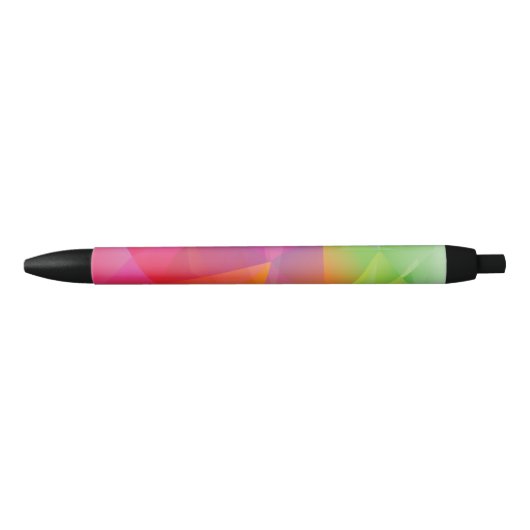 Abstracte geometrische regenboogpen zwarte inkt pen (Voorkant)