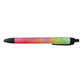 Abstracte geometrische regenboogpen zwarte inkt pen (Bodem)