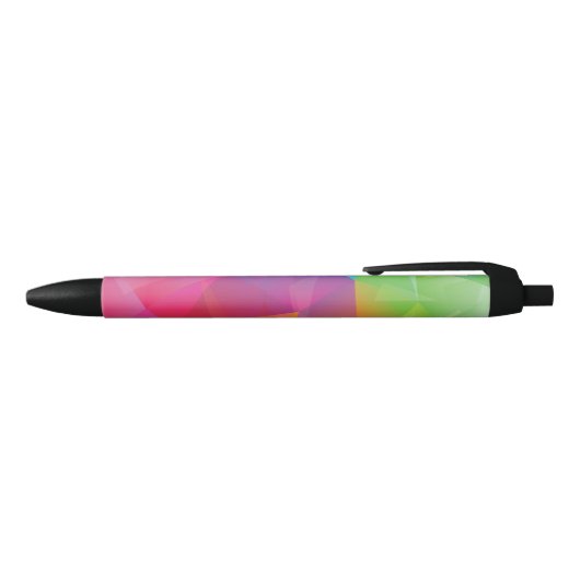 Abstracte geometrische regenboogpen zwarte inkt pen (Bovenkant)