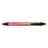Abstracte geometrische regenboogpen zwarte inkt pen (Achterkant)