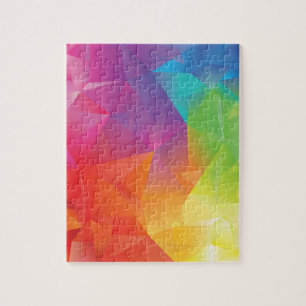 Abstracte Geometrische regenboogpuzzel Legpuzzel
