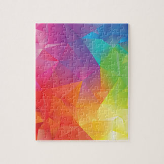 Abstracte Geometrische regenboogpuzzel Legpuzzel