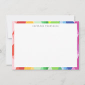 Abstracte geometrische regenboogstraal - Speciaal  Notitiekaartje (Voorkant)