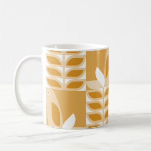 Abstracte geometrische retro naadloos patroon koffiemok