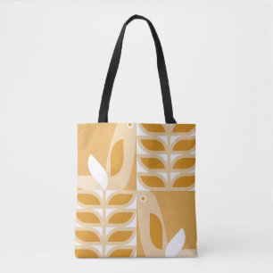 Abstracte geometrische retro naadloos patroon tote bag