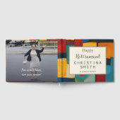 Abstracte geometrische retro speelse pensioenparti gastenboek (Volledig)