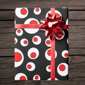 Abstracte Geometrische rode witte bloedcirkels Cadeaupapier