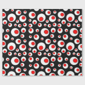 Abstracte Geometrische rode witte bloedcirkels Cadeaupapier (Vlak)